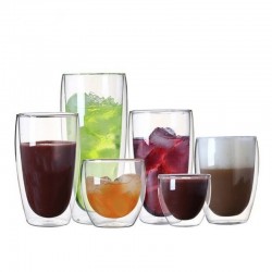 4 peças - Resistente ao calor - xícara de vidro de parede dupla - vidro - chá - expresso - café