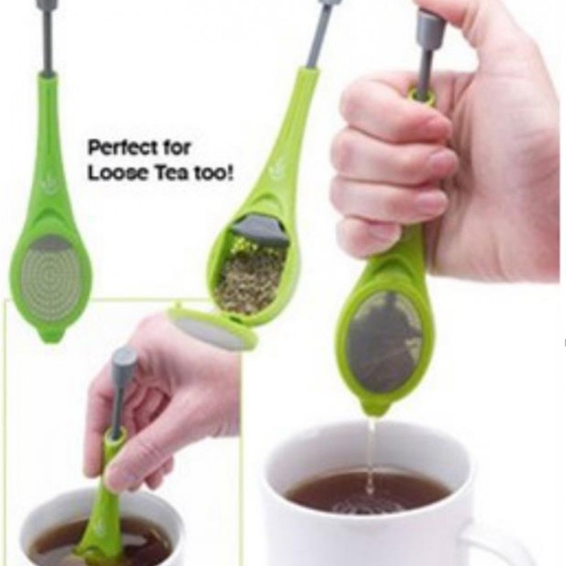 Infusor de chá reutilizável - coador - êmbolo embutido Infusor de chá reutilizável - coador - êmbolo embutido