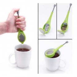 Infusor de chá reutilizável - coador - êmbolo embutido