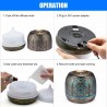 Umidificador de ar moderno - difusor de óleos essenciais - 7 cores claras mutáveis - 500ml