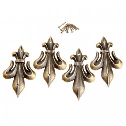 Latão antigo - protetores decorativos de canto para móveis 4 peças