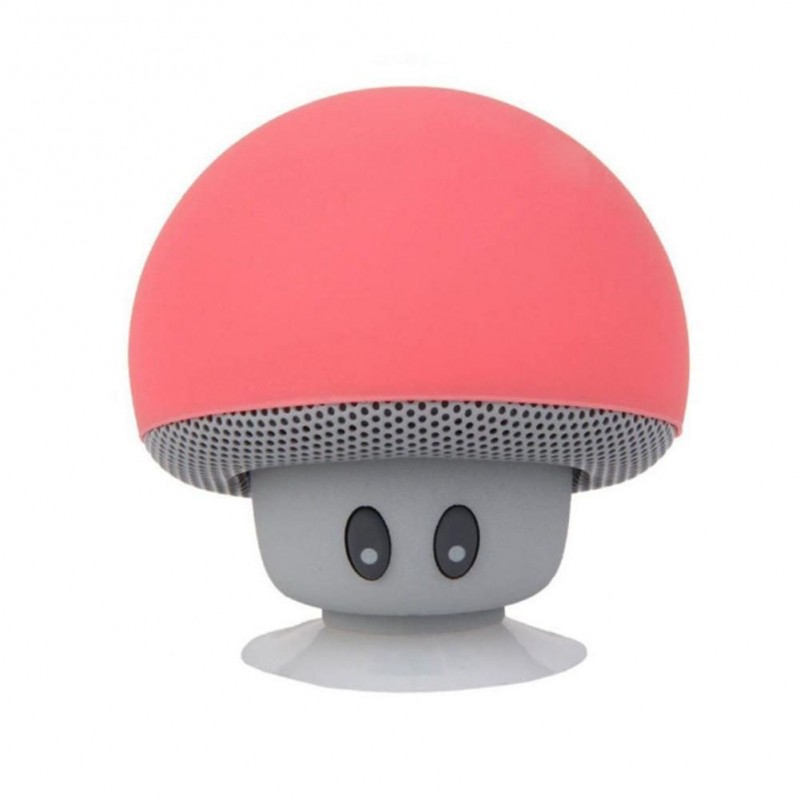 Mini caixa de som Bluetooth - sem fio - com ventosa - formato cogumelo