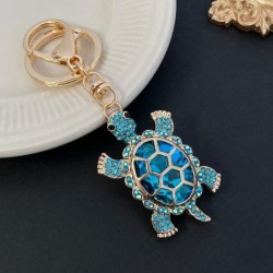 Chaveiro tartaruga de cristal - rosa - branco - turquesa - verde