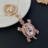 Chaveiro tartaruga de cristal - rosa - branco - turquesa - verde