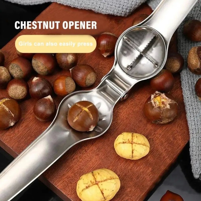 2 in 1 Stainless steel Quick Chestnut opener - Walnut - nut crackerTools 2 in 1 Stainless steel Quick Chestnut opener - Walnut - nut crackerTools