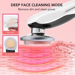 Dispositivo de lifting facial 7 em 1 - microcorrente EMS para pele - rejuvenescimento - facial LED - firmeza do pescoço