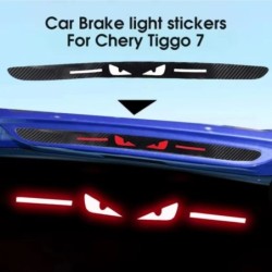 Adesivo de freio de luz traseira - olhos irritados - fibra de carbono - adesivo de proteção - para Chery Logo Tiggo 7