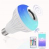 E27 - LED - RGB - Caixa de som Bluetooth - Lâmpada musical com controle remoto