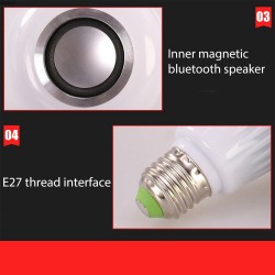 E27 - LED - RGB - Bluetooth speaker - music bulb with remote controllerE27