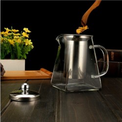 Vidro resistente ao calor - bule - aço inoxidável