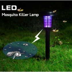 Mata-mosquitos LED movido a energia solar - luz para jardim - 2 peças