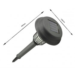 Mata-mosquitos LED movido a energia solar - luz para jardim - 2 peças