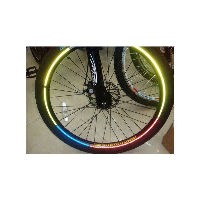 Bicycle wheel rim reflective stickerLights