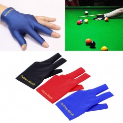 Snooker billiard abrir três dedos mão esquerda luva