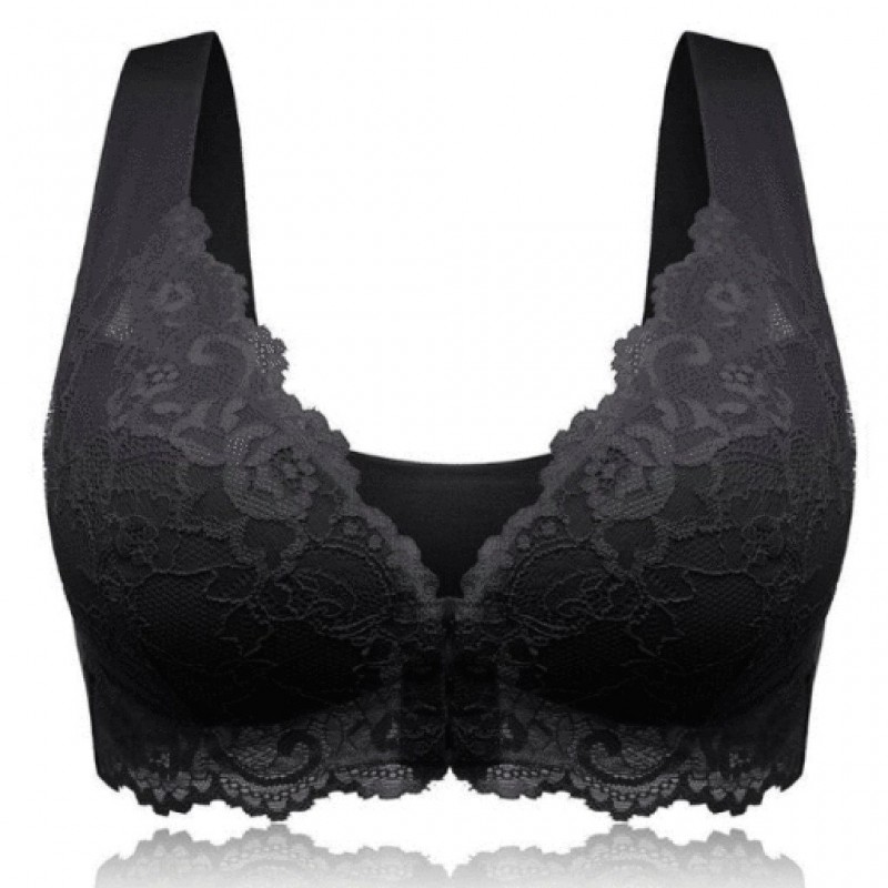 copy of Sutiã de renda sexy - sem fio - push-up - com fivela frontal ajustável copy of Sutiã de renda sexy - sem fio - push-up - com fivela frontal ajustável
