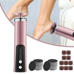 Removedor de calos elétrico sem fio - ferramenta de pedicure para calcanhares, pele morta e cutículas - inclui 20 lixas