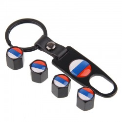 Russian flag - car wheel valve caps - 4 pieces setWheel parts