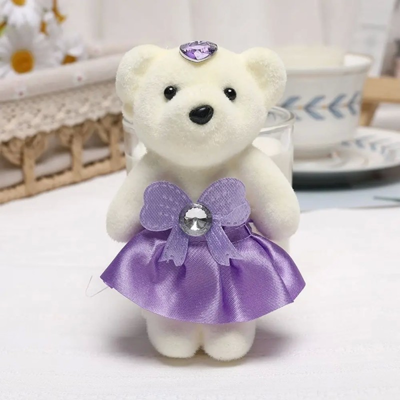 12CM 10 PCS Plus Plush Decoration Doll Toy Plush Animal Plush Doll Bouquet Bear Small Bear Doll Kid Toys