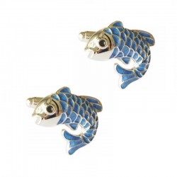 copy of Cufflinks with blue fish - 2 pieces