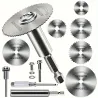10 pieces - HSS cutting saw blades 1/4" hex shank - diy rotary discs for metal wood plasticBits & drills