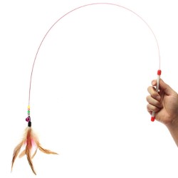 Kitten Pet Teaser Feather Wire Toy