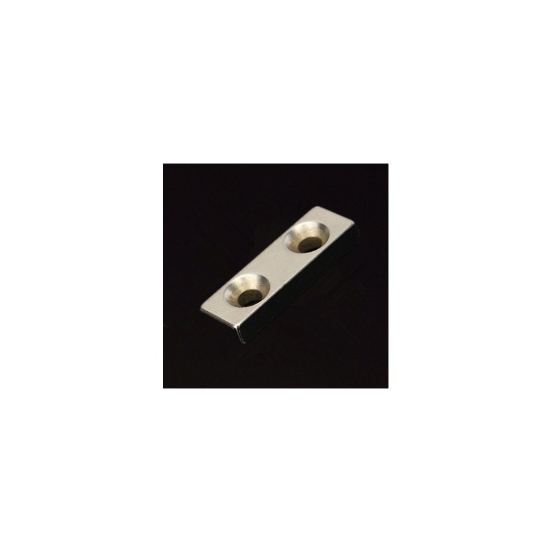 N35 Neodymium Magnet Strong Block Countersunk With 2 - 4mm Hole 30 * 10 * 5mmN35