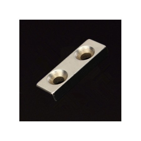 N35 Neodymium Magnet Strong Block Countersunk With 2 - 4mm Hole 30 * 10 * 5mmN35