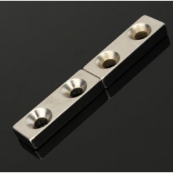 N35 Neodymium Magnet Strong Block Countersunk With 2 - 4mm Hole 30 * 10 * 5mmN35
