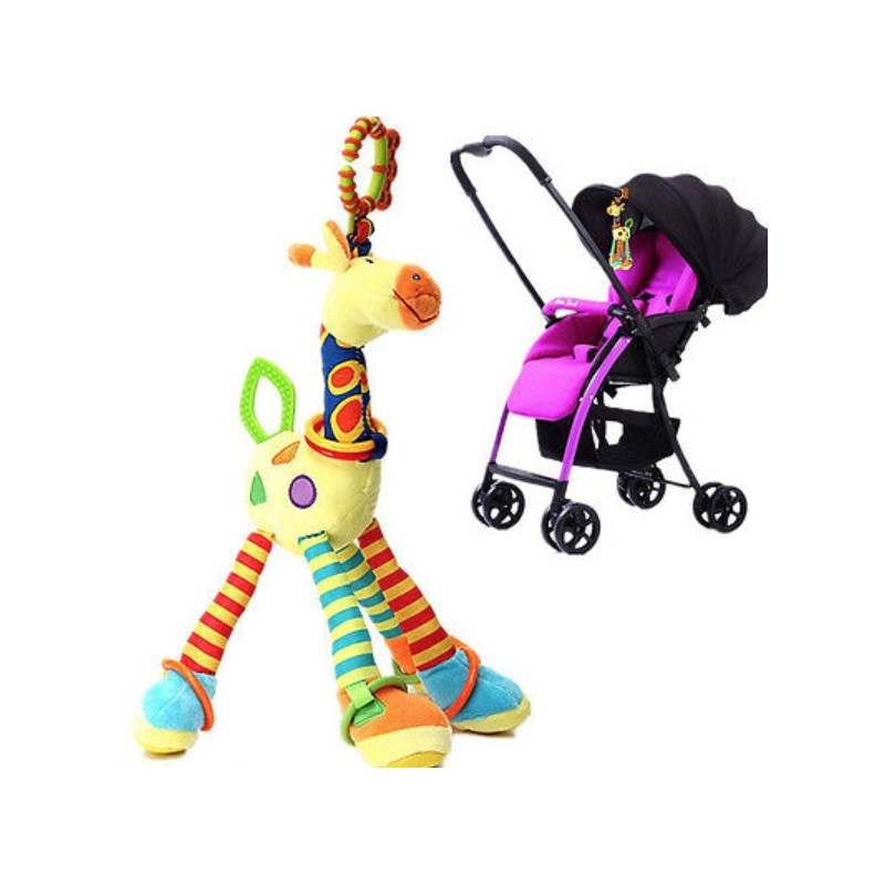 Macio Giraffe brinquedo animal bebê Pram Hanger de cama