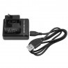 Carregador de bateria de slot de porta dupla para a câmera GoPro Hero 5 com cabo USB