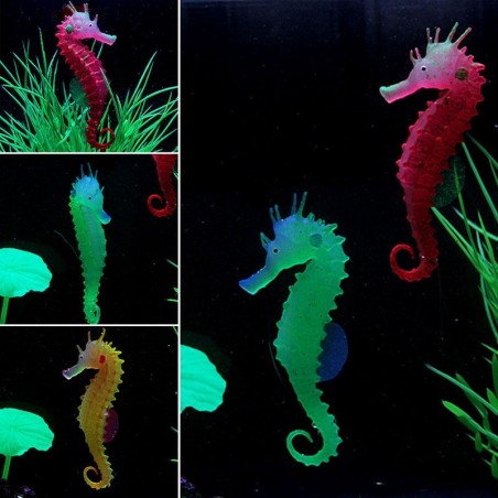 Aquário tanque de peixe Cavalo artificial do mar luminoso