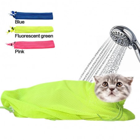 Saco de banho de preparação de gato de malha