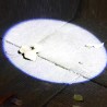 Luz redonda da forma da lua - liga de alumínio - mini lanterna LED - tocha