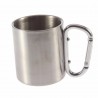 Stainless steel camping cup - mug - aluminum carabiner - 180mlOutdoor & Camping