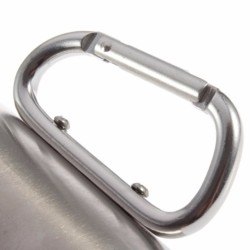 Stainless steel camping cup - mug - aluminum carabiner - 180mlOutdoor & Camping