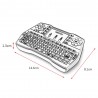 iPazzPort Wireless Mini teclado touchpad com luz de fundo LED |
