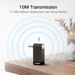 Receptor Bluetooth sem fio Ugreen 3.5mm Jack áudio Adaptador de música com microfone