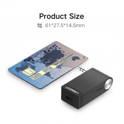 Receptor Bluetooth sem fio Ugreen 3.5mm Jack áudio Adaptador de música com microfone