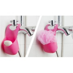 Cozinha / banheiro dobrável silicone pendurado armazenamento - rack de suporte