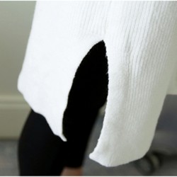 longo laço bordado malha camisola casaco