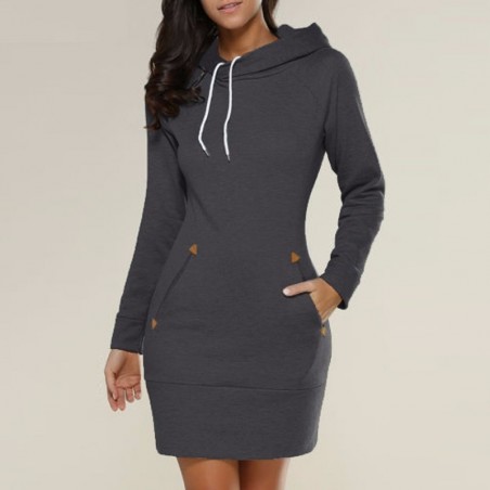 Mini vestido com capuz - camisola