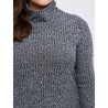 Vestido de inverno casual de pescoço alto tamanho