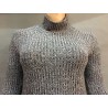 Vestido de inverno casual de pescoço alto tamanho