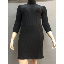 Plus Size High Neck Casual Winter DressPlus