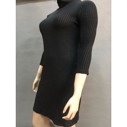 Plus Size High Neck Casual Winter DressPlus