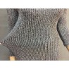 Vestido de inverno casual de pescoço alto tamanho