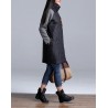 Turtleneck Loose Patchwork Tunic Winter DressDresses