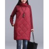 Turtleneck Loose Patchwork Tunic Winter DressDresses