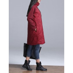 Turtleneck Loose Patchwork Tunic Winter DressDresses