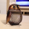 Caixa de poupança de moeda de metal em forma de coruja